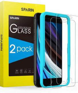Hiarkio [2 Stück] Panzerglas Schutzfolie für iPhone SE 2020 , mit [Nicht vollständig Bedecken] [Positionierhilfe] [9H Härte] [Anti-Kratzen] [Blasenfrei] [HD Klar] [Anti-Öl]