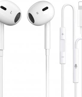 iPhone Headphones Wired Earbuds [MFI Certified] In-Ear Headphones with Lightning Connector (Built in Microphone & Volume Control) Compatible with iPhone 14 Pro/13 Pro Max/12/11/XR/XS/X/8/7/SE/Plus