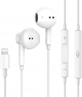 For iPhone Headphones,In-Ear HiFi Stereo Sound Earphones with Microphone and Volume Control,Wired earphone Compatible with iPhone 11/11 Pro/13/13 Pro/X/XS/14 Plus/14/XR/12/12 Pro/SE/8/8 Plus/7/7 Plus 